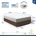 Ver imagem 4 de Cama Box com Colchão de Espuma D45 Pillow Top Ortopédico Domo Queen 158cm