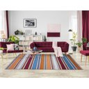 Ver imagem 1 de Tapete Sala Listrado Colorido 300x400 Cm Antiderrapante 3x4m