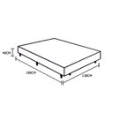 Ver imagem 3 de Cama Box Casal Sintético King Design Preto 138x188x40