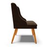 Cadeira Estofada para Sala de Jantar Pés Palito Lia Suede Marrom - Ibiza - 6