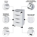 Ver imagem 6 de Conjunto Escritório Home Office 4 Peças Look A06 Branco-ipê-branco - Mpozenato