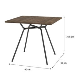 Conjunto Sala de Jantar Fortaleza Preto Mesa e 4 Cadeiras Carraro - 7