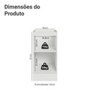 Ver imagem 2 de Balcão de Cozinha 40 Cm 1 Porta (sem Tampo) Branco/cinza Lux Madesa Branco/cinza