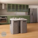 Ver imagem 2 de Conj. Compacto Sala de Jantar Pin - Mesa Rtg C/ 4 Cadeiras Estofadas