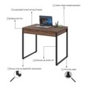 Ver imagem 4 de Mesa Escritório Office Estilo Industrial 0,90 M C/ 2 Gavetas
