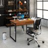 Mesa Escritório Office Estilo Industrial 0,90 M C/ 2 Gavetas - 1