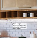 Ver mais imagens de Cozinha Completa Modulada 100% MDF 7 Peças 14 Portas 6 Gavetas e Vidro 429cm Vicenza Espresso Móveis Bege/Amêndoa/Off White