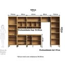 Ver imagem 3 de Cozinha Completa Modulada 100% MDF 7 Peças 14 Portas 6 Gavetas e Vidro 429cm Vicenza Espresso Móveis Bege/Amêndoa/Off White