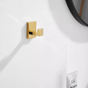 Ver imagem 6 de Kit de Acessórios 4 Peças Aço Inox Dourado Gold Brilhante Conjunto de Banheiro Metal Premium