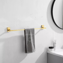 Ver imagem 3 de Kit  de Acessórios 4 Peças Aço Inox Dourado Gold Brilhante Conjunto de Banheiro Metal Premium