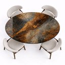 Ver imagem 5 de Mesa de Jantar Saarinen Oval 160x90cm em Mdf Calacata Marmorizada Estelar