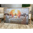Ver imagem 5 de Quadro Decorativo Grande Santa Ceia Geométrica Moderna