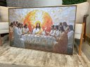 Ver imagem 3 de Quadro Decorativo Grande Santa Ceia Geométrica Moderna