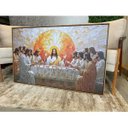 Ver imagem 6 de Quadro Decorativo Grande Santa Ceia Geométrica Moderna