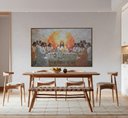 Ver imagem 1 de Quadro Decorativo Grande Santa Ceia Geométrica Moderna