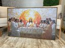 Ver imagem 2 de Quadro Decorativo Grande Santa Ceia Geométrica Moderna