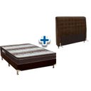 Ver imagem 1 de Cama Box Queen CRC + Colchão Ortopédico Light Ortobom + Cabeceira Dama Marrom Chocolate