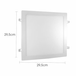 Embutido Fit Mega Led Quadrado 30x30 24w 2700K Kit com 5 - 3