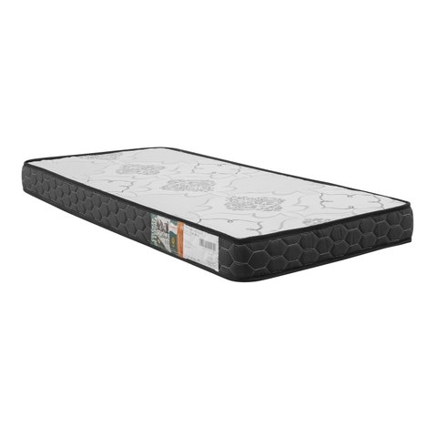 Colchão Solteiro Firme 100% Espuma D33 Black Certificado Inmetro - Preto