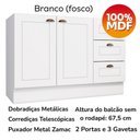 Ver imagem 5 de Balcao Tampo 120 Cm Balcao Cooktop 80 Cm Americana Branco Calcare Henn