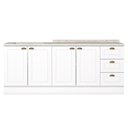 Ver imagem 1 de Balcao Tampo 120 Cm Balcao Cooktop 80 Cm Americana Branco Calcare Henn