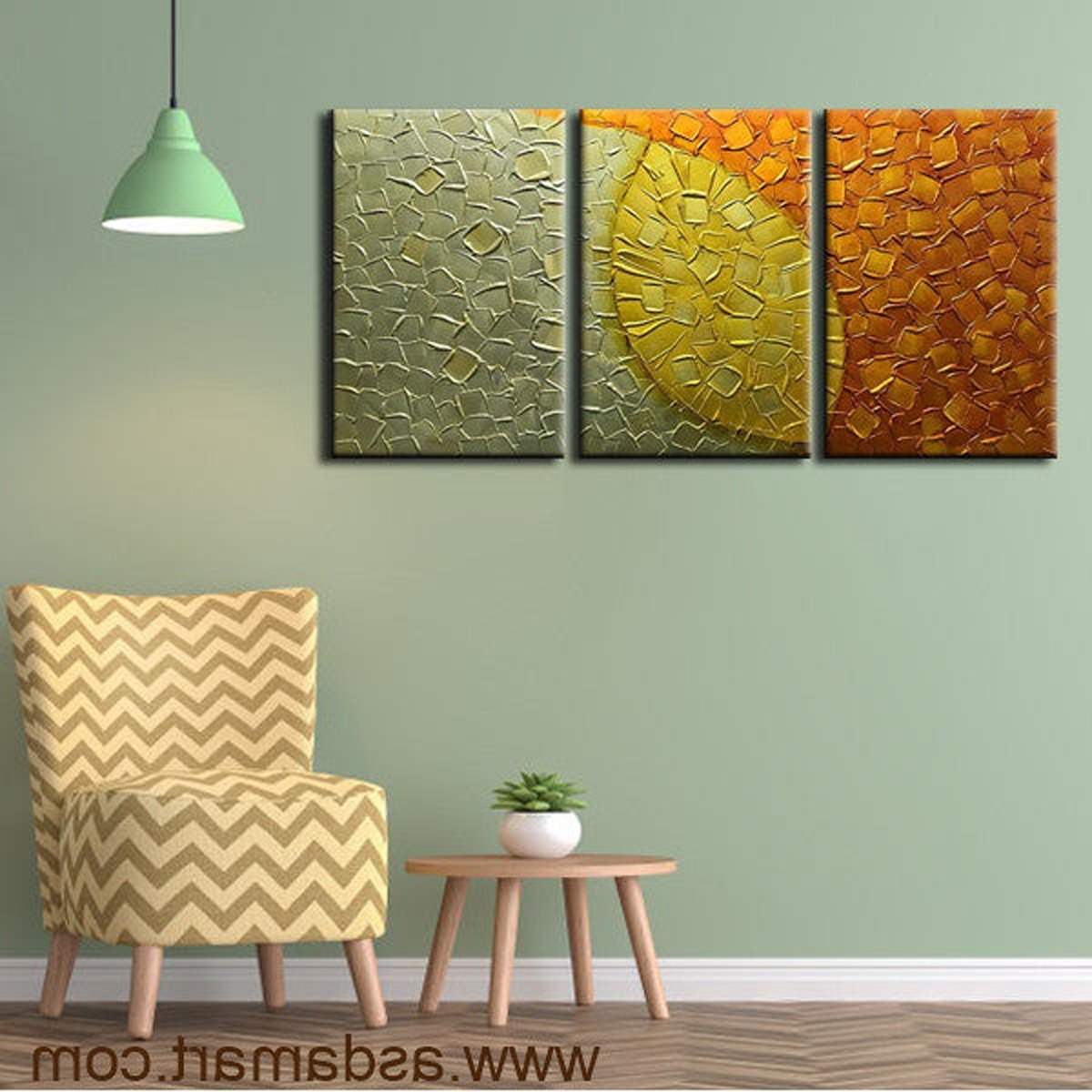 Quadro Pintura Tela modernos pintadas extra 5595: 90cm (A) x 180cm (L) - 5