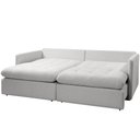 Ver imagem 7 de Sofá 3 Lugares Retrátil Reclinável para Sala de Estar 214cm Aden K01 Bouclê Soft Bege - Lyam Decor