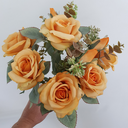 Ver imagem 2 de Flor Artificial Buquê Rosas 9 Ramos