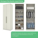 Ver imagem 5 de Guarda-roupa Solteiro Modulado Seletto 9 Portas 3 Gavetas Areia Hp - Henn