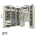 Ver imagem 4 de Guarda-roupa Solteiro Modulado Seletto 9 Portas 3 Gavetas Areia Hp - Henn