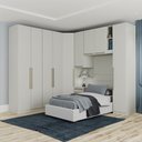 Ver imagem 1 de Guarda-roupa Solteiro Modulado Seletto 9 Portas 3 Gavetas Areia Hp - Henn