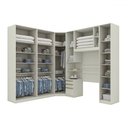 Ver imagem 3 de Guarda-roupa Solteiro Modulado Seletto 9 Portas 3 Gavetas Areia Hp - Henn