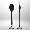 Ver imagem 2 de Colher de Silicone 27cm Resistente Jjb Utilidades Preto