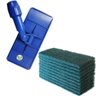 Kit Suporte Lt Limpa Tudo Junção Articulada + 10 Unidades Fibras Limpeza Pesada Verde para Piso \ Ch - 1