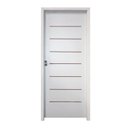 Ver imagem 1 de Kit Porta de Madeira 215x87cm Batente 11cm com Guarnição Cristal Primer Abertura Direita Branco Unip