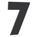 Ver imagem 1 de Número Residencial de Alumínio Composto Preto Nº 7 - PR3000/7 - PINCEIS ATLAS Número Residencial de 