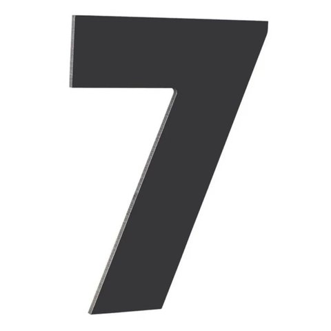 Número Residencial de Alumínio Composto Preto Nº 7 - PR3000/7 - PINCEIS ATLAS Número Residencial de 