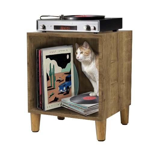 Móvel Nicho Cubo Porta Vinil Lp Disco - Organizador 55cm:solanum - 3