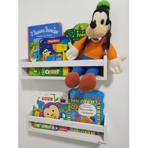 Prateleira revisteiro porta livro infantil 2 peças