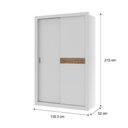 Ver imagem 2 de Guarda Roupa Casal Compacto 2 Portas 2 Gavetas Branco