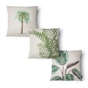Ver imagem 1 de Kit 3 Capas de Almofada 43x43cm - Floral - Tecido Veludo 100% Poliéster