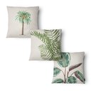 Ver imagem 1 de Kit 3 Capas de Almofada 43x43cm - Floral - Tecido Veludo 100% Poliéster
