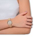 Ver imagem 2 de Relógio Feminino com Strass Cravejado Correa Metal + Caixa