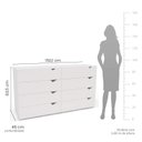 Ver imagem 2 de Cômoda Organizadora 150cm com 8 Gavetas 240820 Linha Porto Politorno
