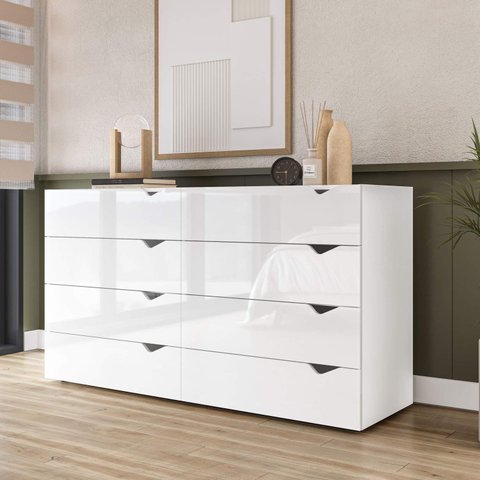 Cômoda Organizadora 150cm com 8 Gavetas 240820 Linha Porto Politorno