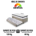 Ver imagem 7 de Bicama Box Baú Linho Bege 88x188 com Colchão Molas Ensacadas Cama Inhouse Ecoflex