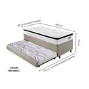 Ver imagem 2 de Bicama Box Baú Linho Bege 88x188 com Colchão Molas Ensacadas Cama Inhouse Ecoflex