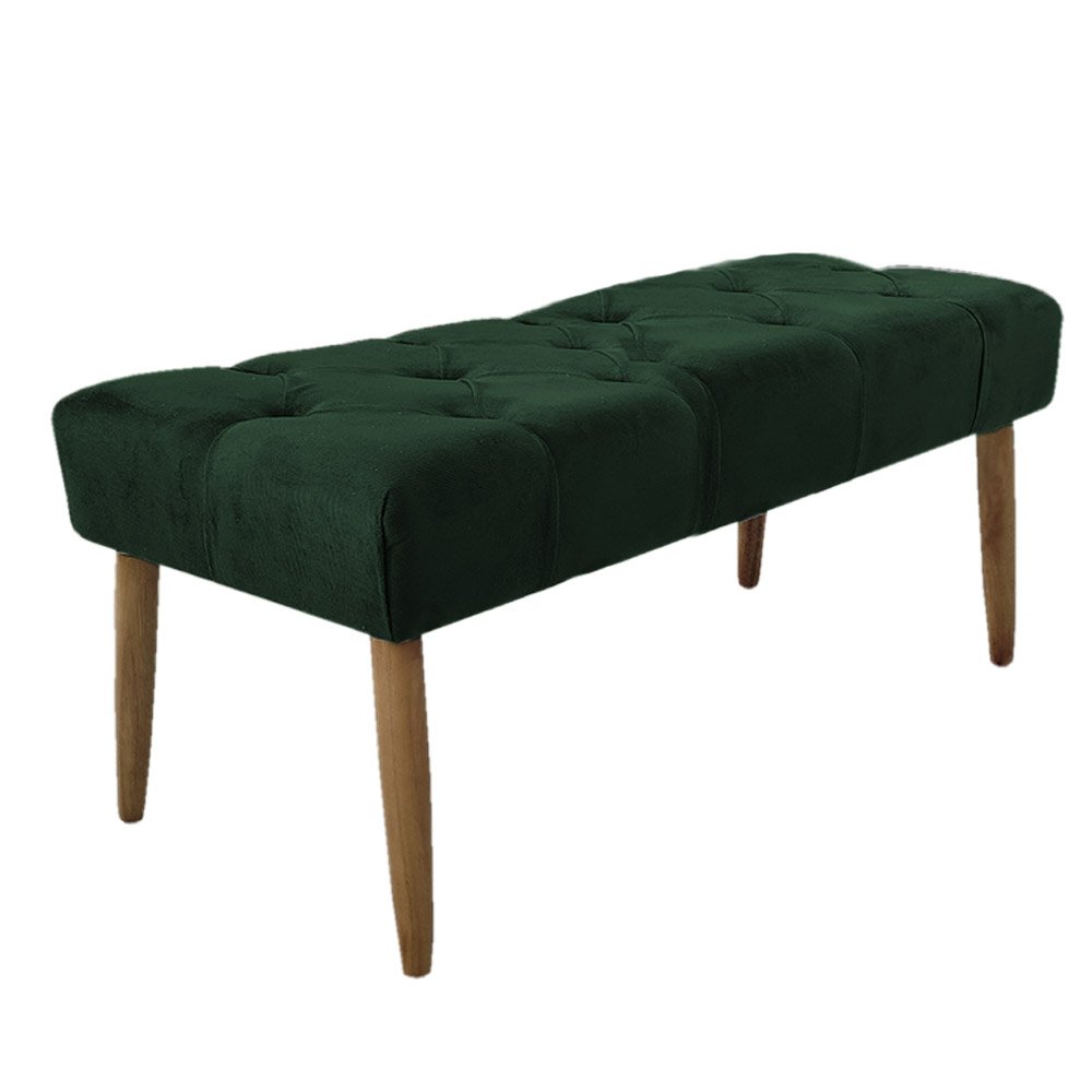 Banco Estofado Jade 120xcm Suede Verde - Majú Decor - 2