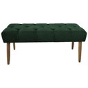 Ver imagem 1 de Banco Estofado Jade 120xcm Suede Verde - Majú Decor