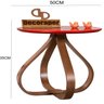 Mesa de Centro Cebola com Vidro 50cm Decoraper Vermelha 35CM - 4